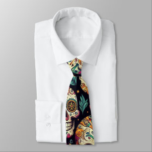 Sugar Skull Blossoms Tie