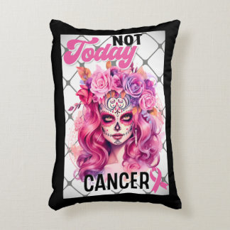 Sugar Skull Breast Cancer Awareness Throw Pillow