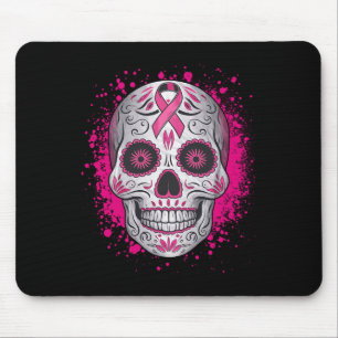 Sugar Skull Breast Cancer Shirts Awareness Pink Ri Mouse Pad