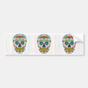 Sugar Skull Bumper Sticker
