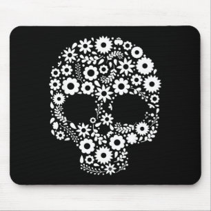 Sugar skull calavera día de los muertos design for mouse pad