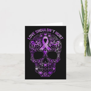 Sugar Skull Calavera Domestic Violence Awareness C Card