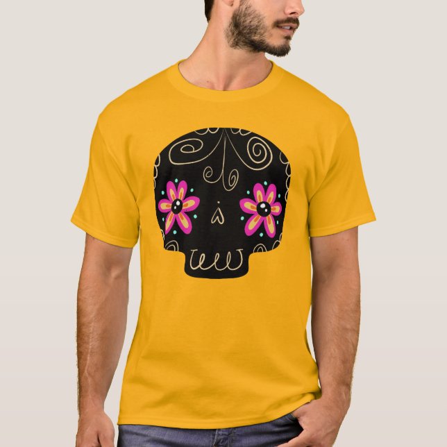 Sugar Skull Calaverita Day of the Dead  T-Shirt (Front)