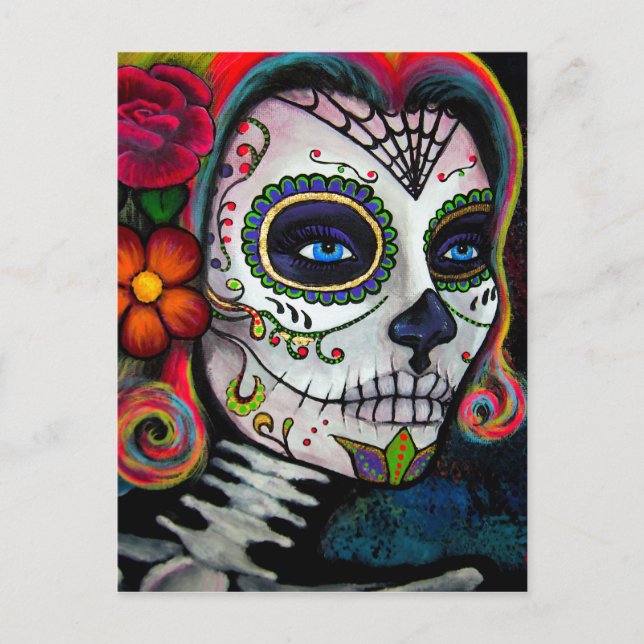 Sugar Skull Candy Postcard (Front)