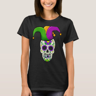 Sugar Skull Carnival Mask Jester Hat Mardi Gras  3 T-Shirt
