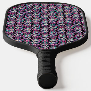 Sugar Skull Cat Pattern Pickleball Paddle