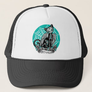 Sugar Skull Cat Trucker Hat