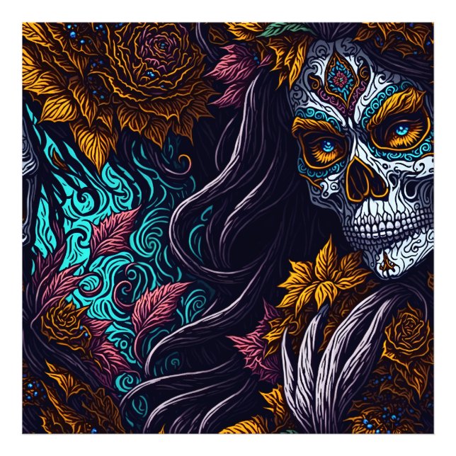 Sugar Skull Catrina Photo Print (Front)
