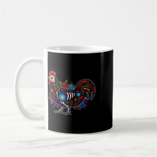 Sugar Skull Chicken Dia De Muertos Halloween Day O Coffee Mug
