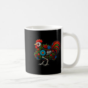 Sugar Skull Chicken Dia De Muertos Halloween Day O Coffee Mug