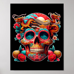 Sugar Skull China Day Of The Government Agencyd Poster