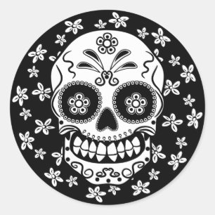 Sugar Skull Classic Round Sticker