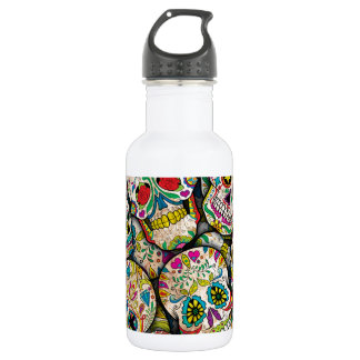 Sugar Skull Collage 532 Ml Water Bottle