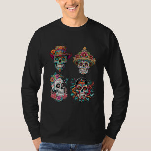 Sugar Skull Collage Day of the Dead T-Shirt