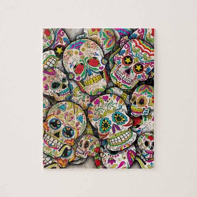 Sugar Skull Collage Jigsaw Puzzle (Vertical)