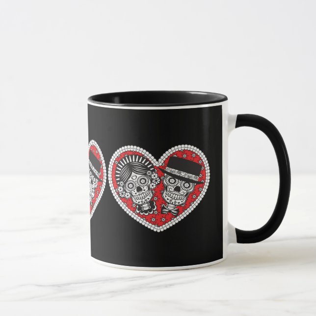 Sugar Skull Couple Mug (Right)
