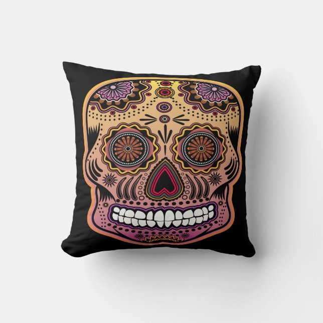 sugar skull cushion (Front)