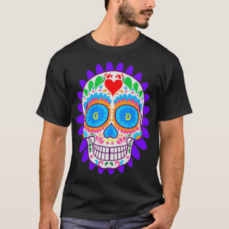 Sugar Skull Day Of The Dead Cool Bone Head Gift T-Shirt