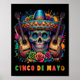 Sugar Skull Day Of The Dead Dia De Los Muertos Cin Poster