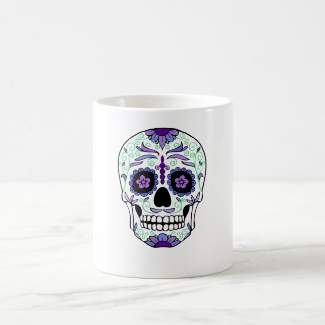 Sugar Skull Day of the Dead Día de Muertos Coffee Mug (Center)