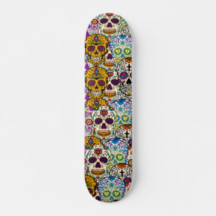 Sugar Skull Day of the Dead Halloween Skateboard