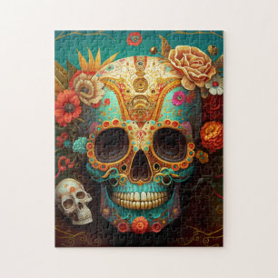 Sugar Skull Day Of The Dead Jigsaw Puzzle