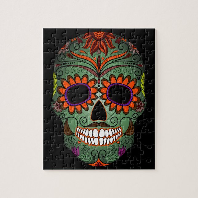 Sugar Skull Day of the Dead Jigsaw Puzzle (Vertical)