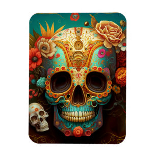 Sugar Skull Day Of The Dead Magnet