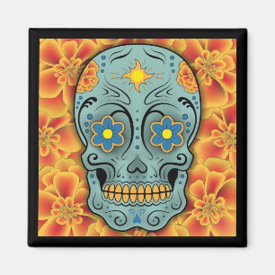 Sugar Skull - Day of the Dead (Marigold) Magnet
