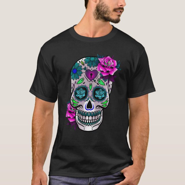 Sugar Skull Day Of The Dead Men Women Kid Dia De L T-Shirt (Front)