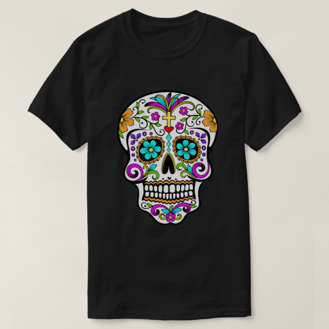 Sugar Skull "Day of the Dead" T-Shirt (Design Front)