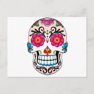 Sugar Skull - Day of the Dead, Tattoo, Mexico Postcard