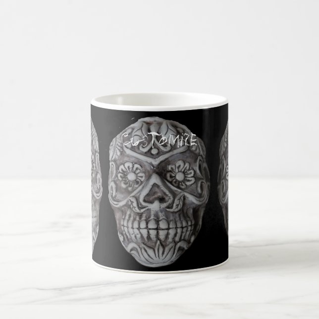 Sugar Skull Day of the Dead Thunder_Cove Coffee Mug (Center)
