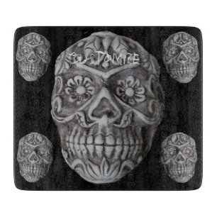 Sugar Skull Day of the Dead Thunder_Cove Cutting Board