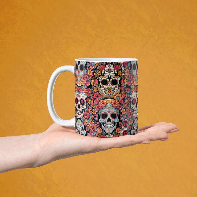 Sugar Skull Dia de Los Muertos Coffee Mug (Creator Uploaded)