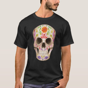 Sugar Skull Dia De Los Muertos Day Dead Calavera T-Shirt