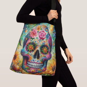Sugar Skull Dia De Los Muertos Day of the Dead Crossbody Bag