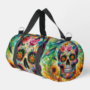 Sugar Skull Dia De Los Muertos Day of the Dead Duffle Bag