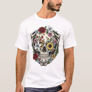 Sugar Skull Dia De Los Muertos Day of the Dead  T-Shirt