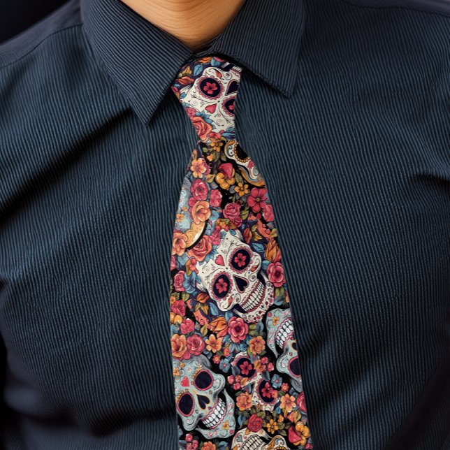 Sugar Skull Dia de Los Muertos Tie (Creator Uploaded)