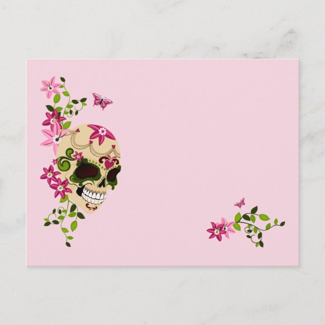 Sugar Skull [Día de Muertos] Postcard (Front)