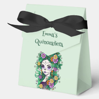 Sugar Skull Dia de Muertos Quinceañera Spanish  Favour Box