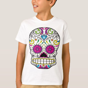 Sugar Skull Dia Des Los Muertos Styled Apparel T-Shirt
