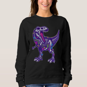 Sugar Skull Dinosaur Calavera Dia De Los Muertos H Sweatshirt