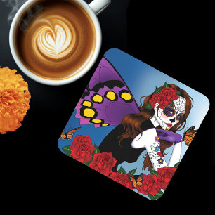 Sugar Skull Fairy Coaster