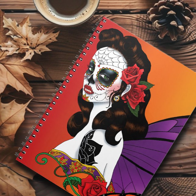  Sugar Skull Fairy Sunset Notebook (Creator Uploaded)