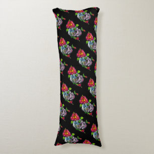 SUGAR SKULL & FLOWER BODY CUSHION