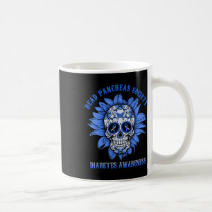 Sugar Skull Flower Dead Pancreas Society Diabetes Coffee Mug