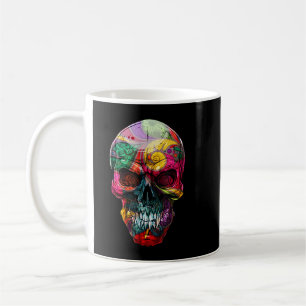 Sugar Skull Flower We Wear Purple For Alzheimer's  Coffee Mug