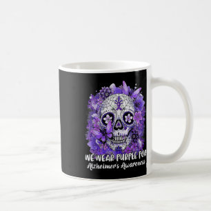 Sugar Skull Flower Wear Purple Ribbon Heimerheimer Coffee Mug